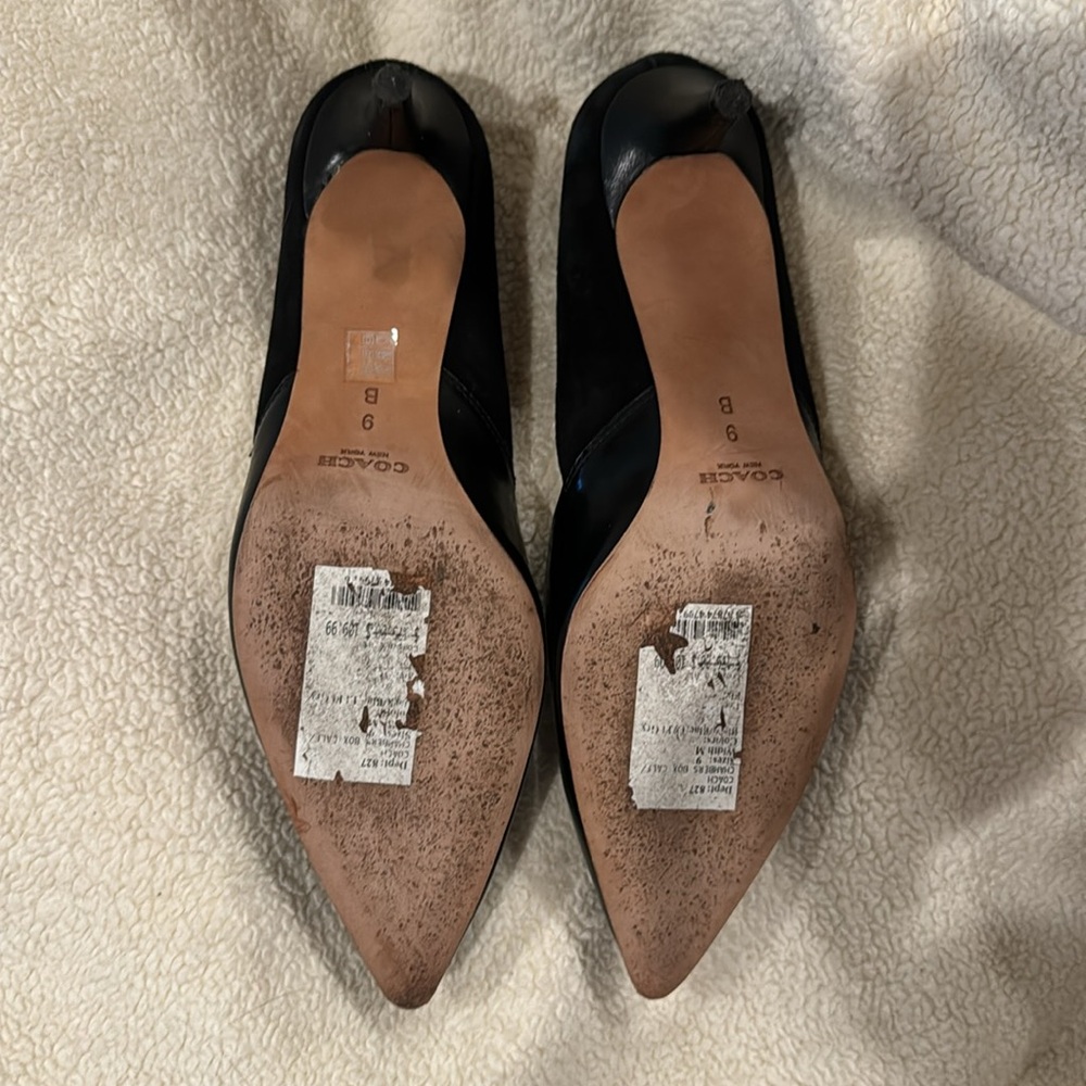 COACH 'Chambers' Mid Heel Pump Shoes Black size 9 - Picture 3 of 6